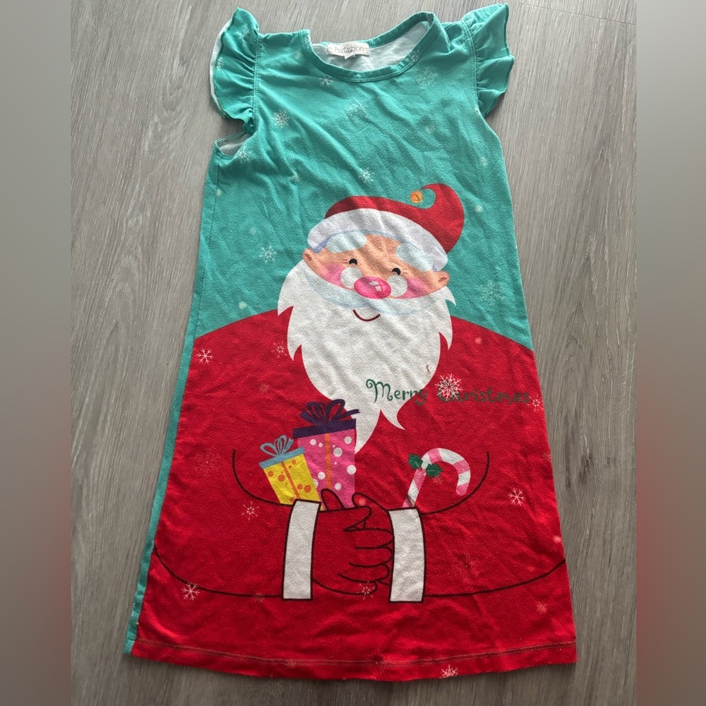 Santa Claus Kids Pajamas - Red and Green